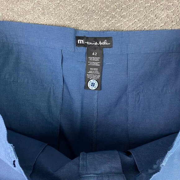 Travis Mathew Beck Shorts Men's 42 Blue Stretch golf - Picture 6 of 12